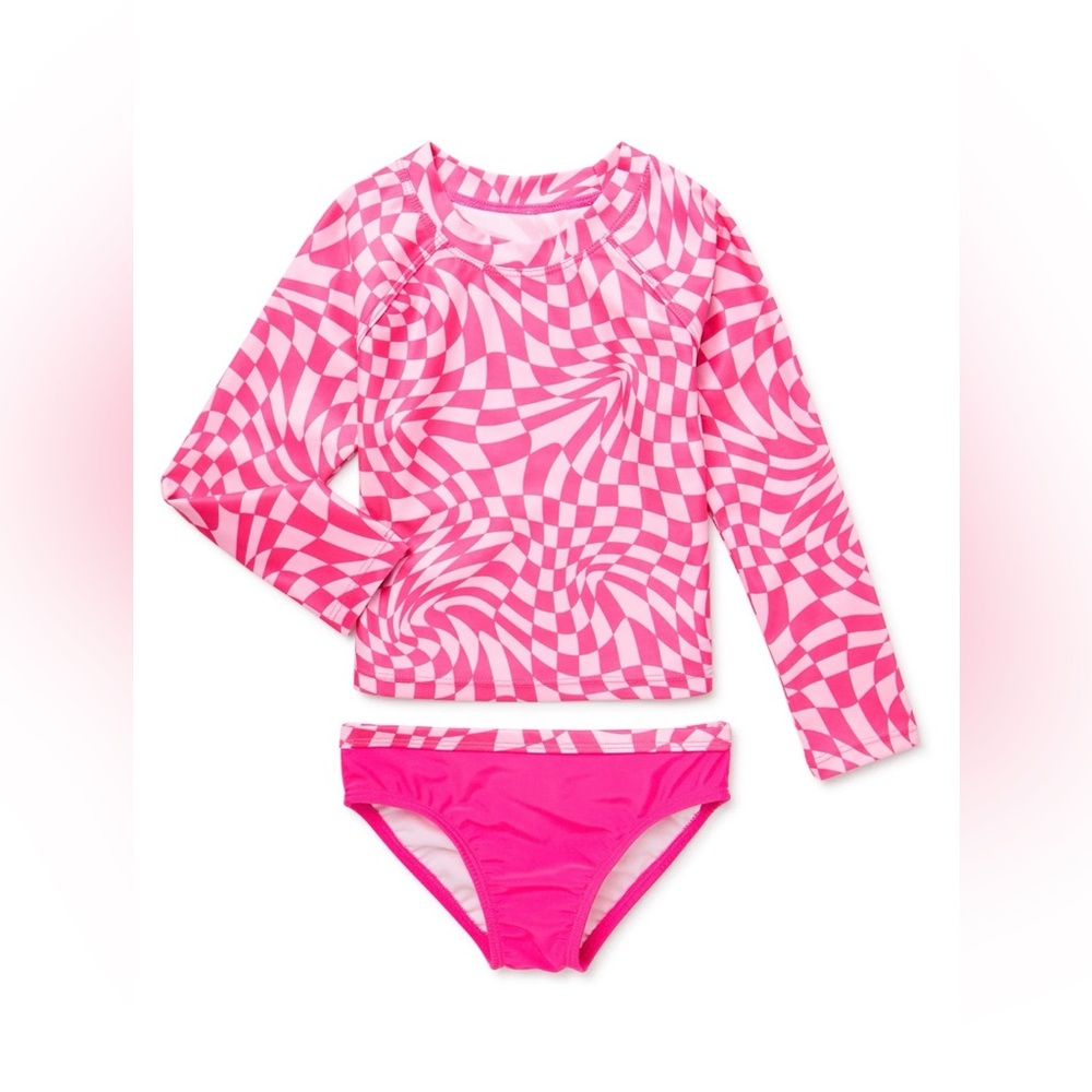 Toddler Girl Long sleeve two piece swimsuit